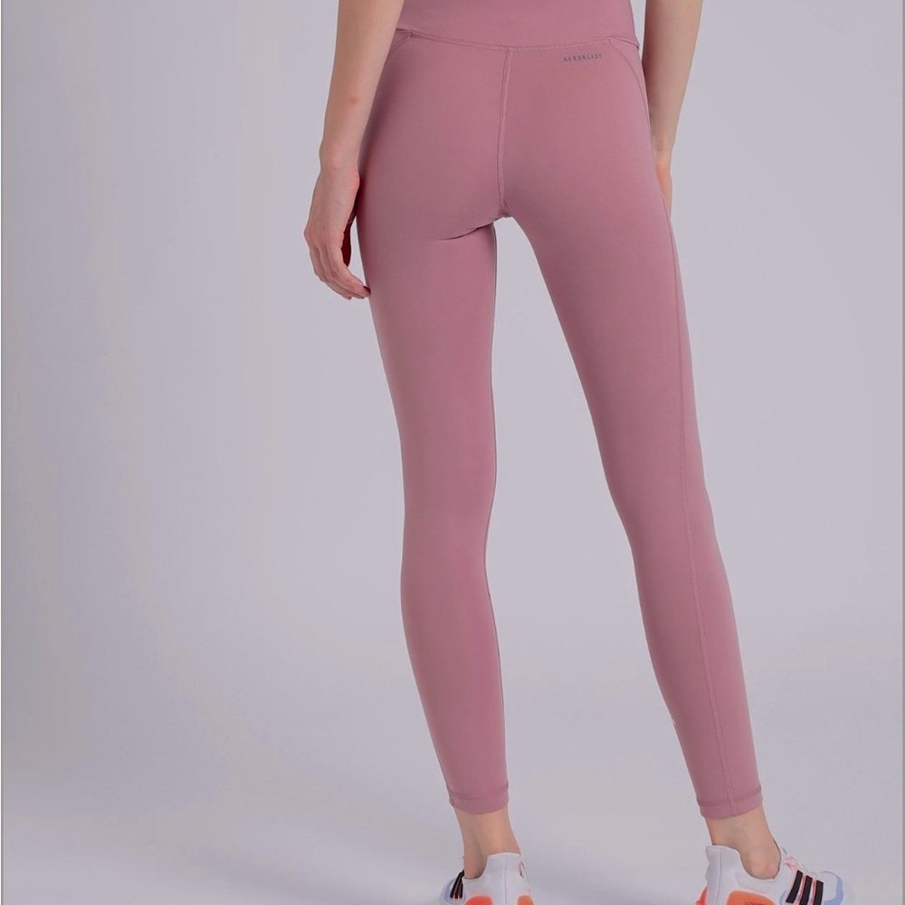 Adidas Yoga Essentials Pink Leggings - Picture 4 of 6